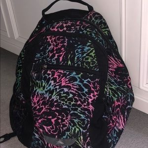 Multicolor printed backpack